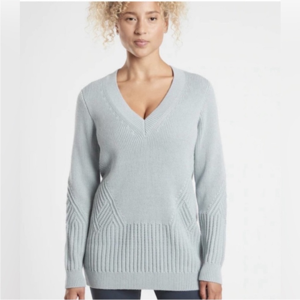 Athleta Teton chunky cotton sweater.